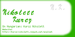 nikolett kurcz business card